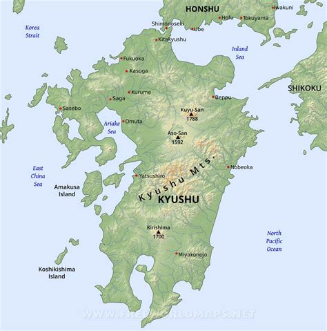 Fukuoka Map & Map of Kyushu .